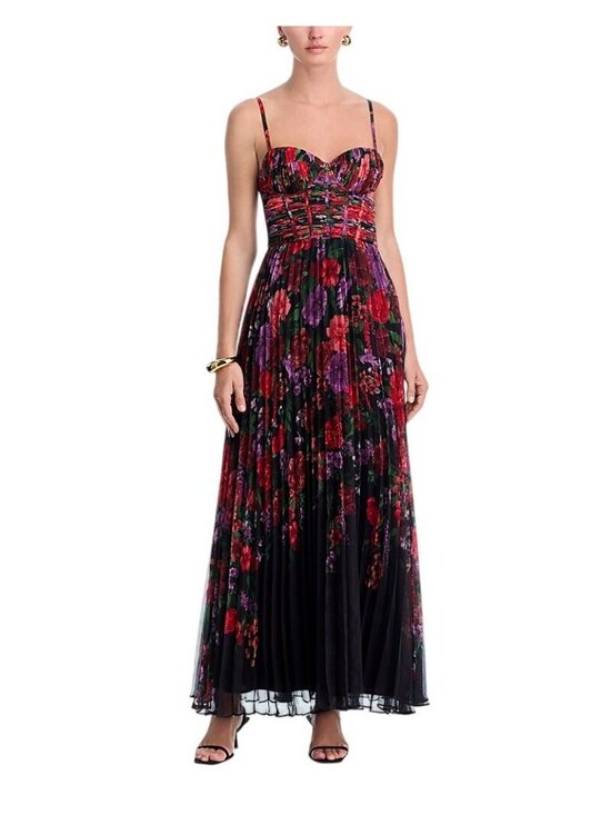 Aqua Dresses & Skirts - NWT Aqua Womens Floral Bustier Maxi Dress IDO14179 Black Multi S